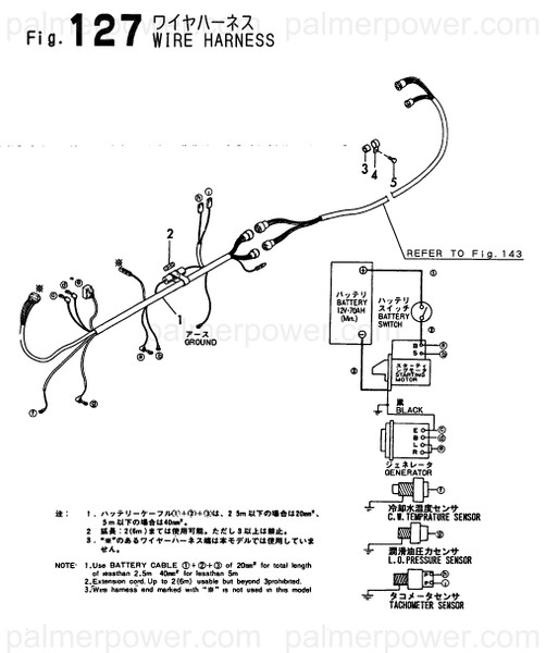 Order YANMAR 128270-77921 Harness, Wire