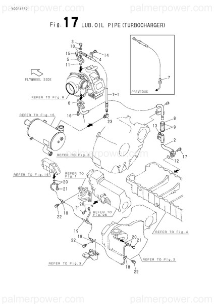 Order YANMAR 119574-39651 Pipe Assy, Oil Out