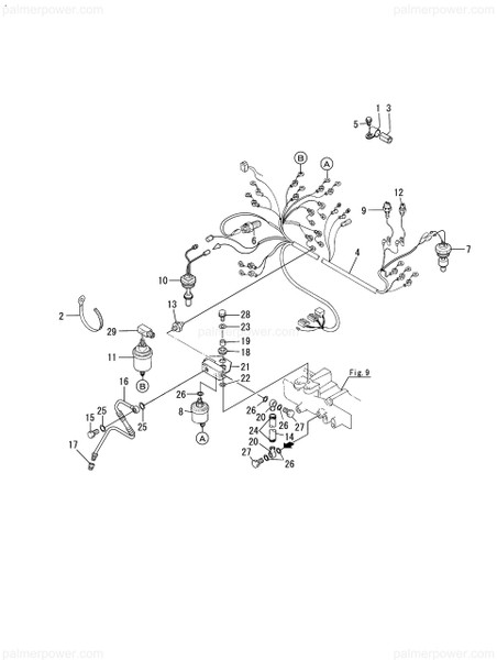 Order YANMAR 119595-77820 Harness, Wire Engine