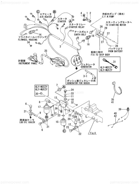 Order YANMAR 119593-77813 Harness, Wire Engine
