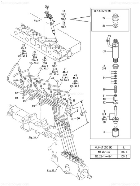 Order YANMAR 119593-59850 Pipe Assy, Injection
