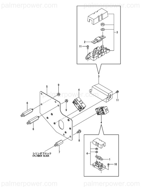 Order YANMAR 120672-77560 Bracket,Fuse