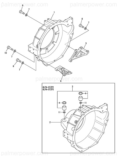 Order YANMAR 119779-08350 Spacer, Mount Rear