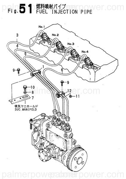 Order YANMAR 129470-59831 Pipe Assy, Injection