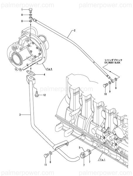 Order YANMAR 119773-39820 Joint, Oil Return
