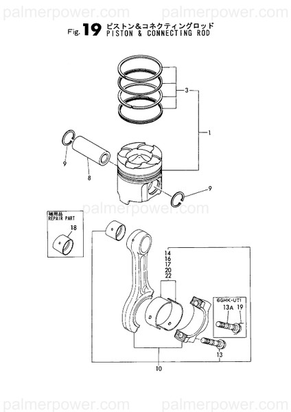 Order YANMAR 728627-22721-A Piston Assy