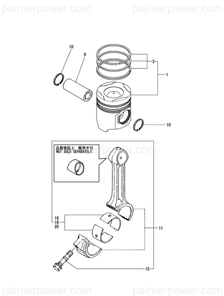 Order YANMAR 727677-22560 Piston Assy
