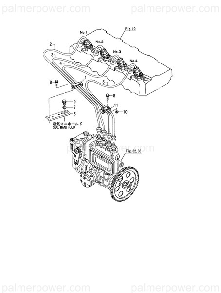 Order YANMAR 129491-59830 Pipe Assy, Injection