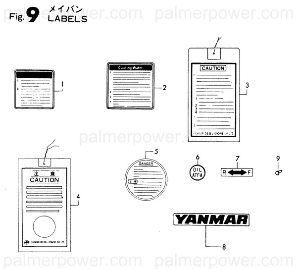 Order YANMAR 126630-07370 Label, Cw Tank