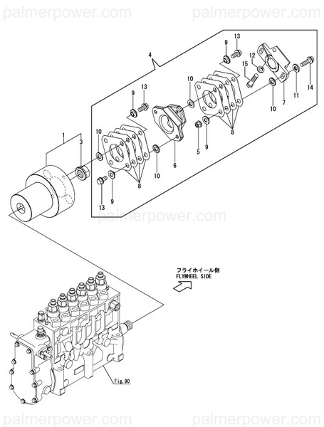 Order YANMAR 148965-54690 Coupling Assy