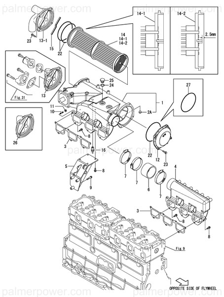 Order YANMAR 127698-18130 Cover, Cooler A