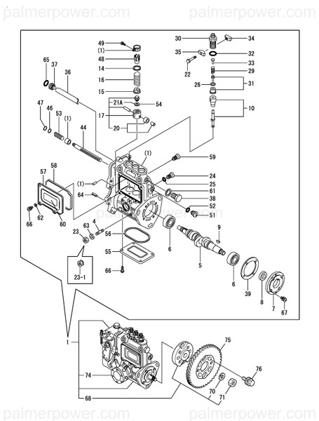 Order YANMAR 119717-51860 Nut, M6