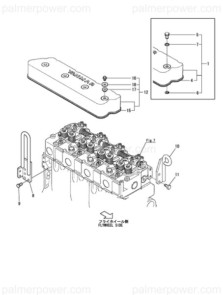 Order YANMAR 126450-11310 Gasket, Bonnet