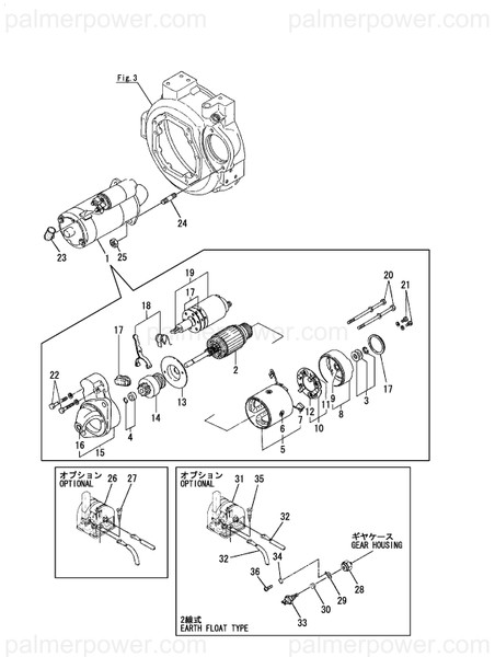 Order YANMAR X211486003 Case Assy, Gear