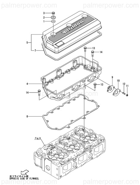 Order YANMAR 126634-11910 Plate, Oil Seal