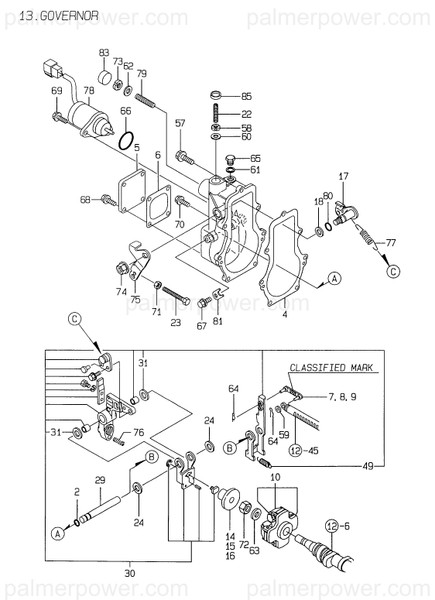 Order YANMAR 119685-61950 Nut, M6
