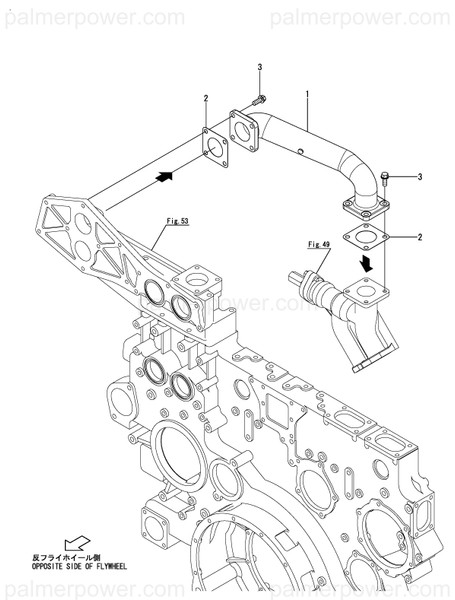 Order YANMAR 148960-49540 Gasket, Manifold B