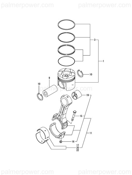 Order YANMAR 748620-23610 Metal Assy, Pin .25