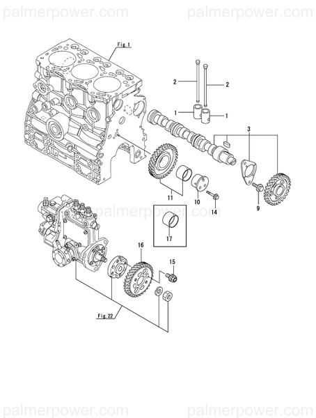 Order YANMAR 119717-25050 Shaft, Idle Gear