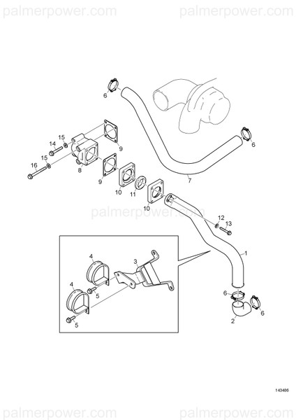 Order YANMAR 165000-73010 Pipe