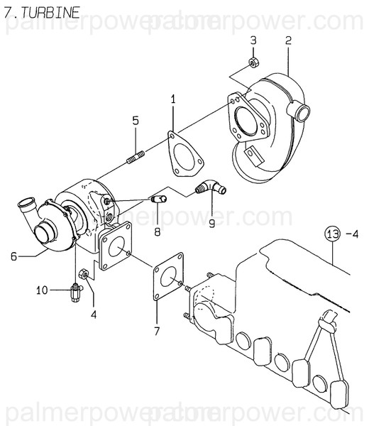 Order YANMAR 129611-18040 Turbine, Rhb31Gw
