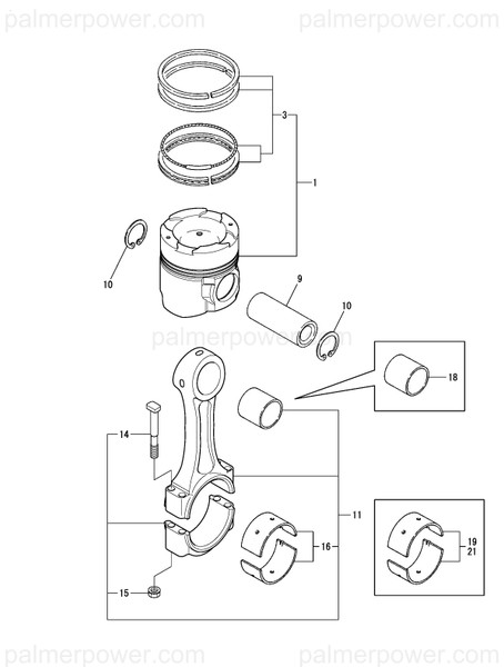 Order YANMAR 144679-22303 Pin, Piston