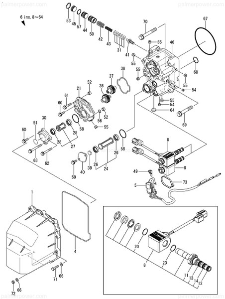 Order YANMAR 196350-06421 Connector, Harness