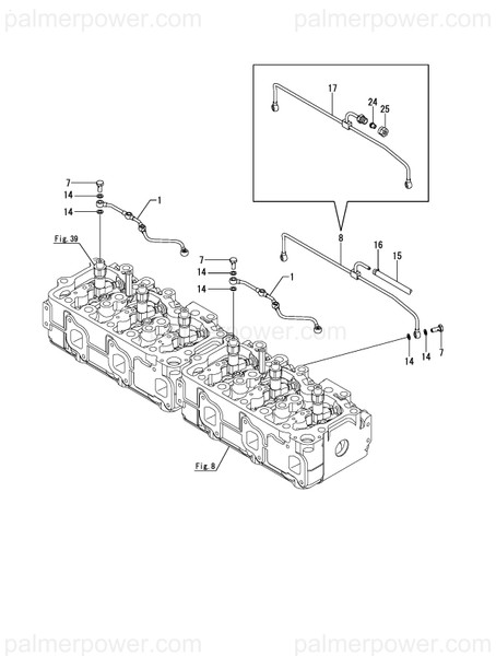 Order YANMAR 127698-59240 Pipe Assy, Return B