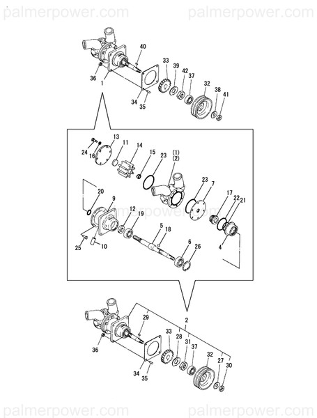 Order YANMAR 127610-42080 Shaft, Water Pump