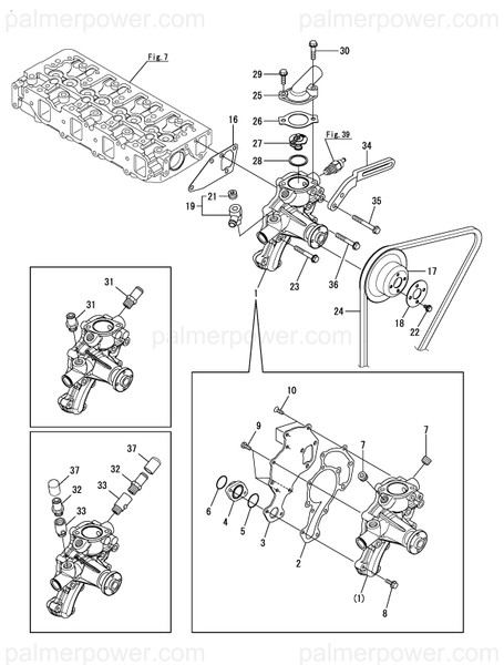 Order YANMAR 129270-49400 Joint Assy, Pump