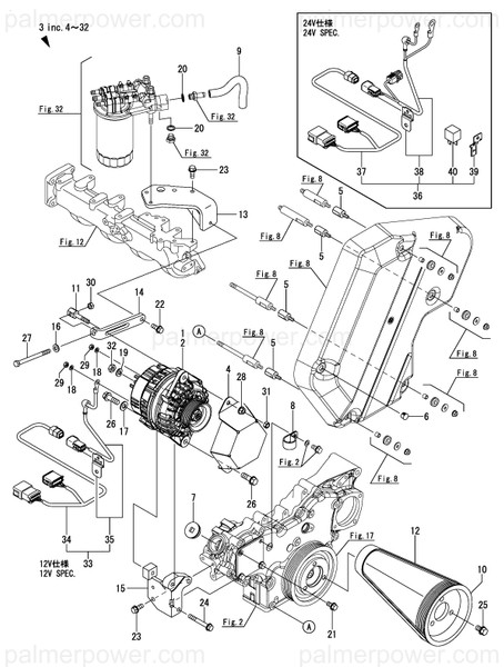 Order YANMAR 129677-77450 Alternator,24V-Isola