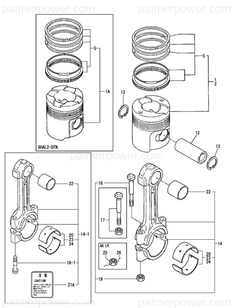 Order YANMAR 126650-22303 Pin, Piston