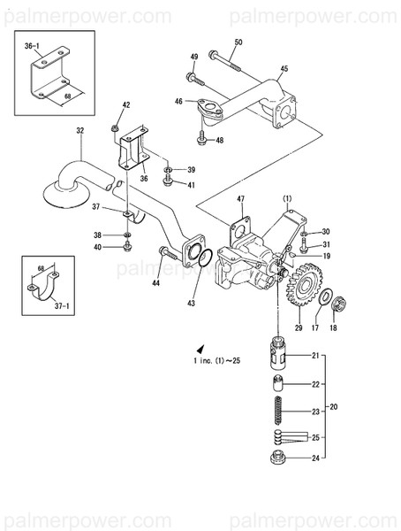 Order YANMAR 26776-220002 Nut, Lock M22