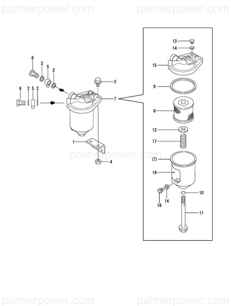 Order YANMAR 123672-55811 Bracket, Filter
