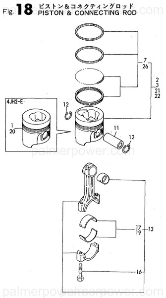 Order YANMAR 129573-22000 Piston Assy