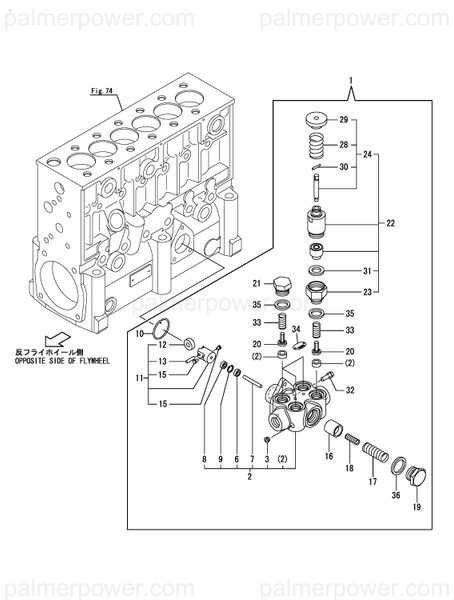 Order YANMAR 148620-52180 Spring, Piston Out