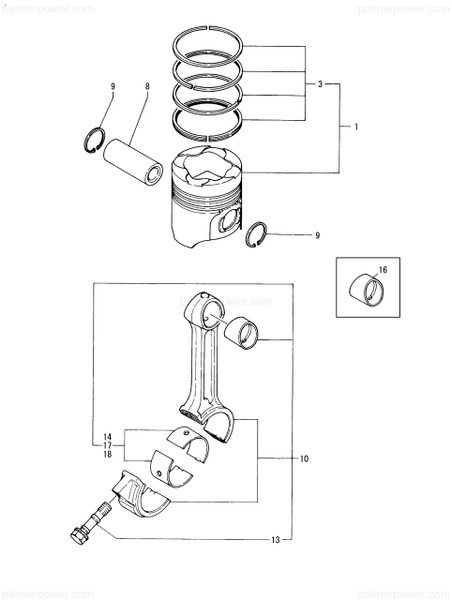 Order YANMAR 127488-22301 Pin, Piston