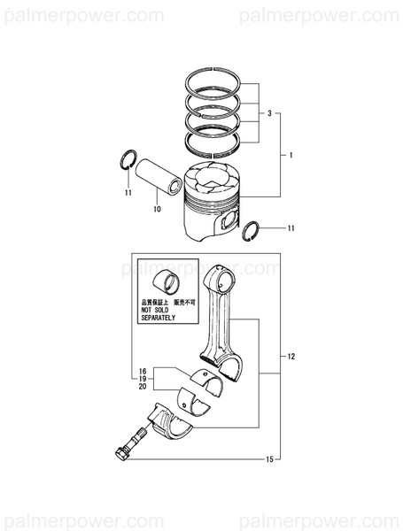 Order YANMAR 727687-23620 Metal Assy, Pin .50