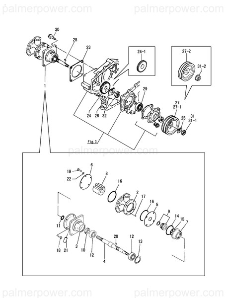 Order YANMAR 127695-42011 Pump Assy, Water