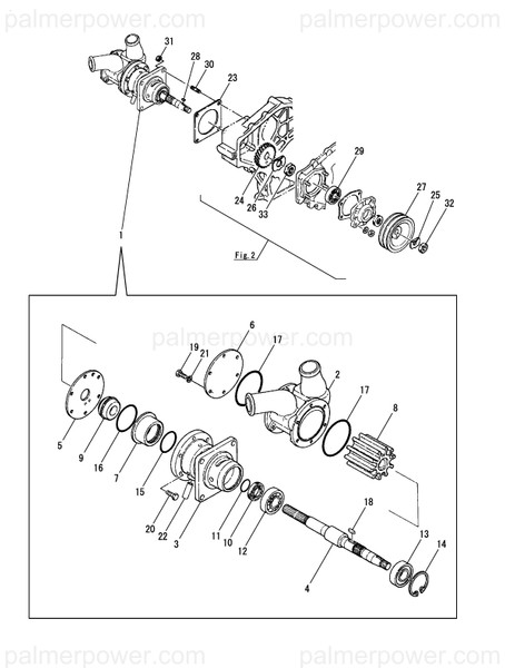 Order YANMAR 127610-42190 Gasket, Water Pump