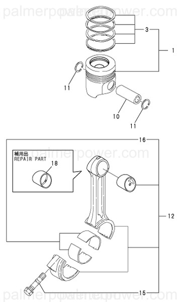 Order YANMAR 22252-000400 Ring,  40