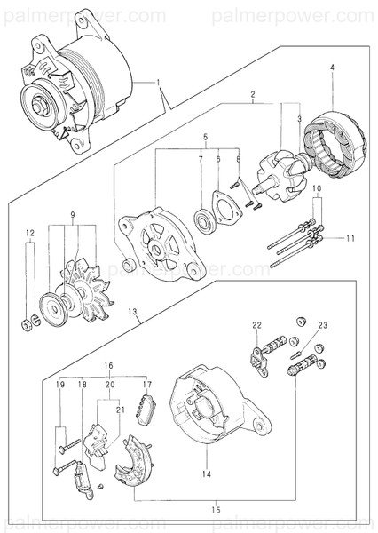 Order YANMAR XL13525001 Pulley Assy
