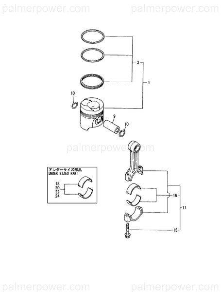 Order YANMAR 119171-22001 Piston Assy