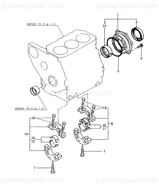 Order YANMAR 105225-02300 Bolt, Center Metal