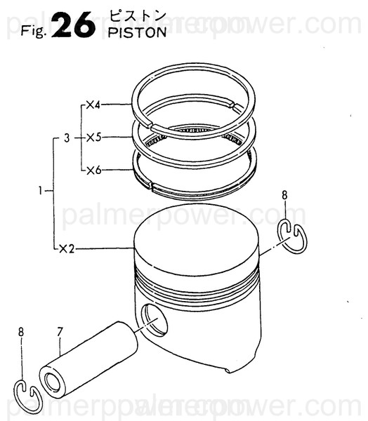 Order YANMAR 104200-22300 Pin, Piston