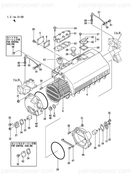Order YANMAR 126660-44210 Core Assy, Cooler