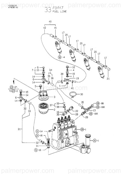 Order YANMAR 105225-59500 Pipe Assy, Return