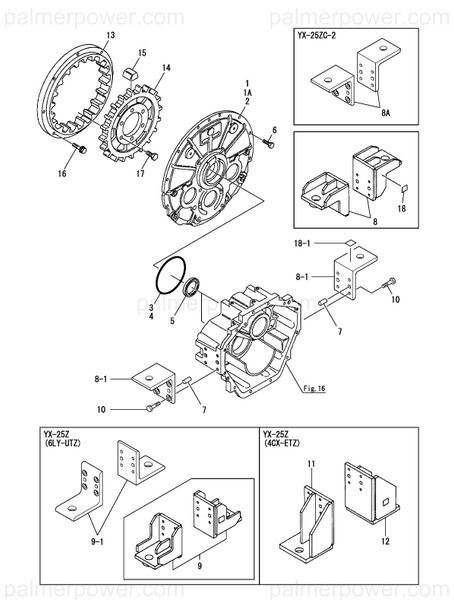 Order YANMAR 24321-001400 O-Ring, 1Ag140.0