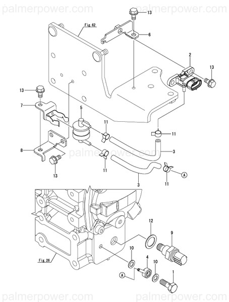 Order YANMAR 129198-59540 Bolt, Pipe Joint M8