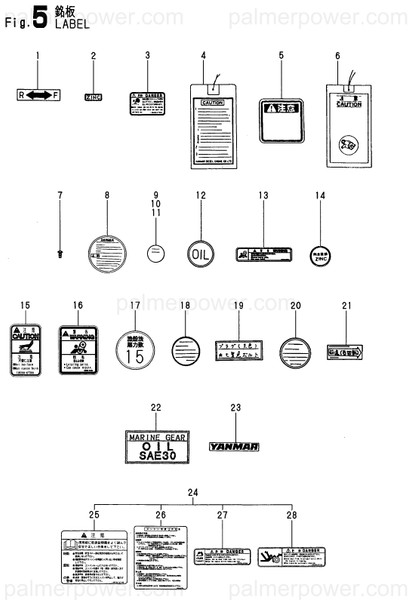 Order YANMAR 129198-07350 Label, Tank